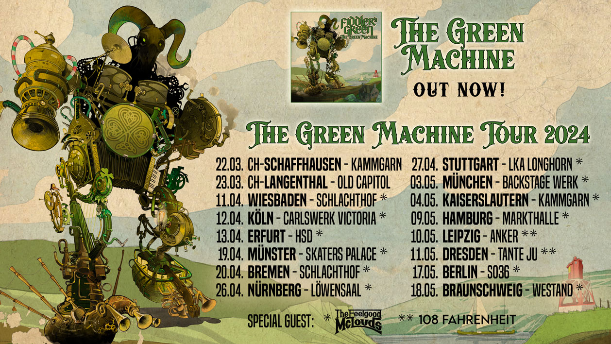 THE GREEN MACHINE - new album and tour!
